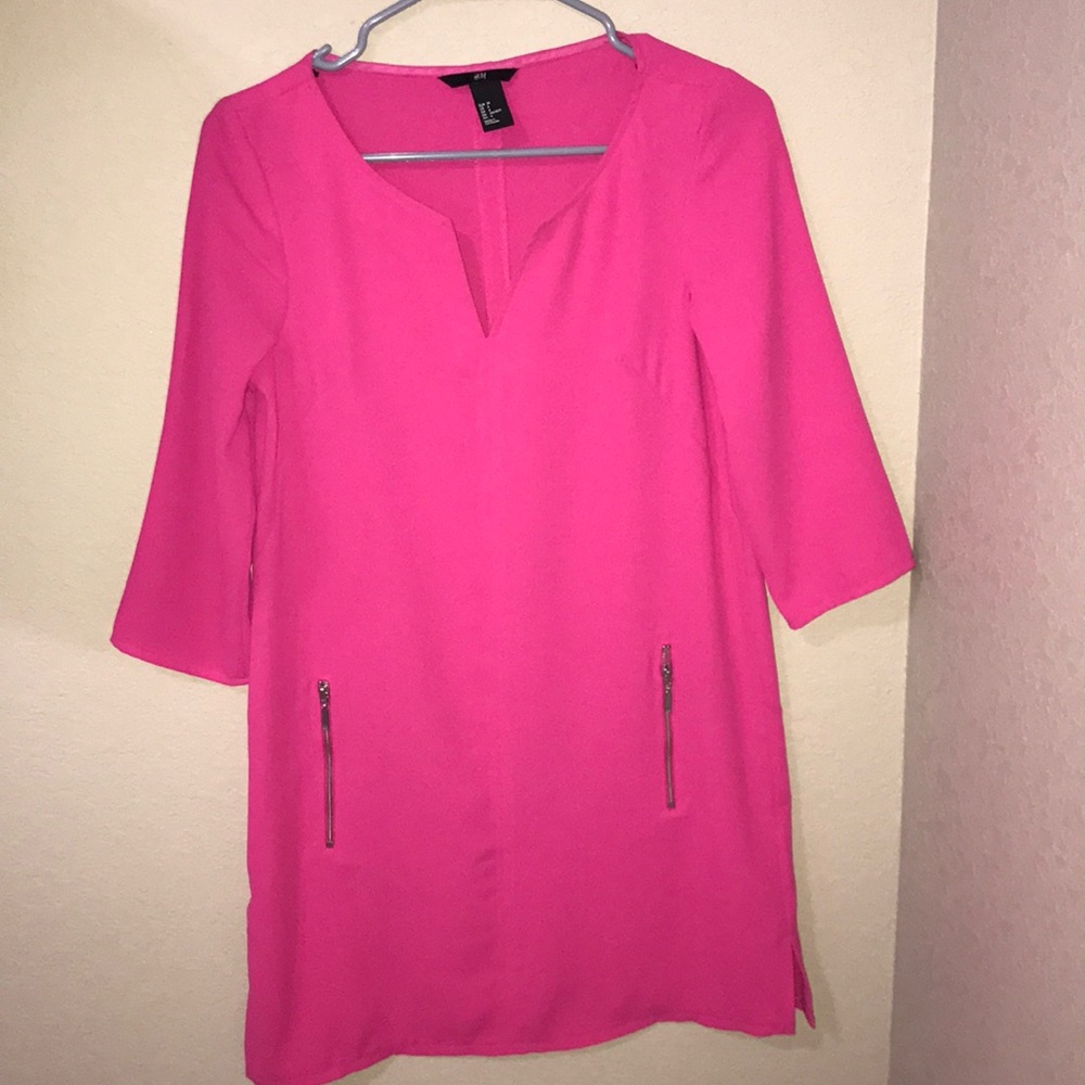 Hot pink dress!
